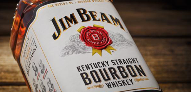 The label for Jim Beam Bourbon. Image courtesy Beam Suntory.