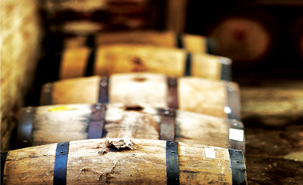Barrels of maturing whisky at Australia's Nant Distillery. Image courtesy Nant Distillery.