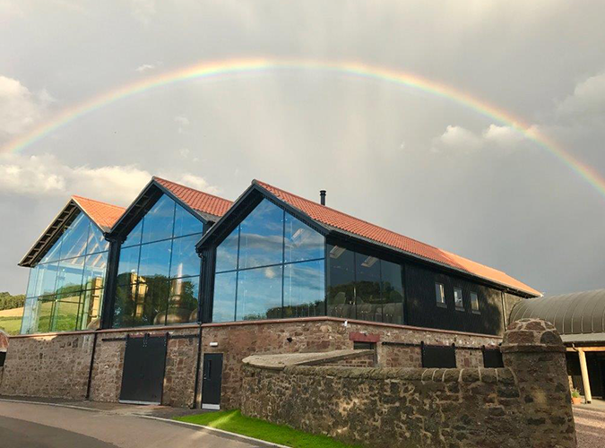 The new Lindores Abbey Distillery in Scotland. Photo courtesy Lindores Abbey Distillery.