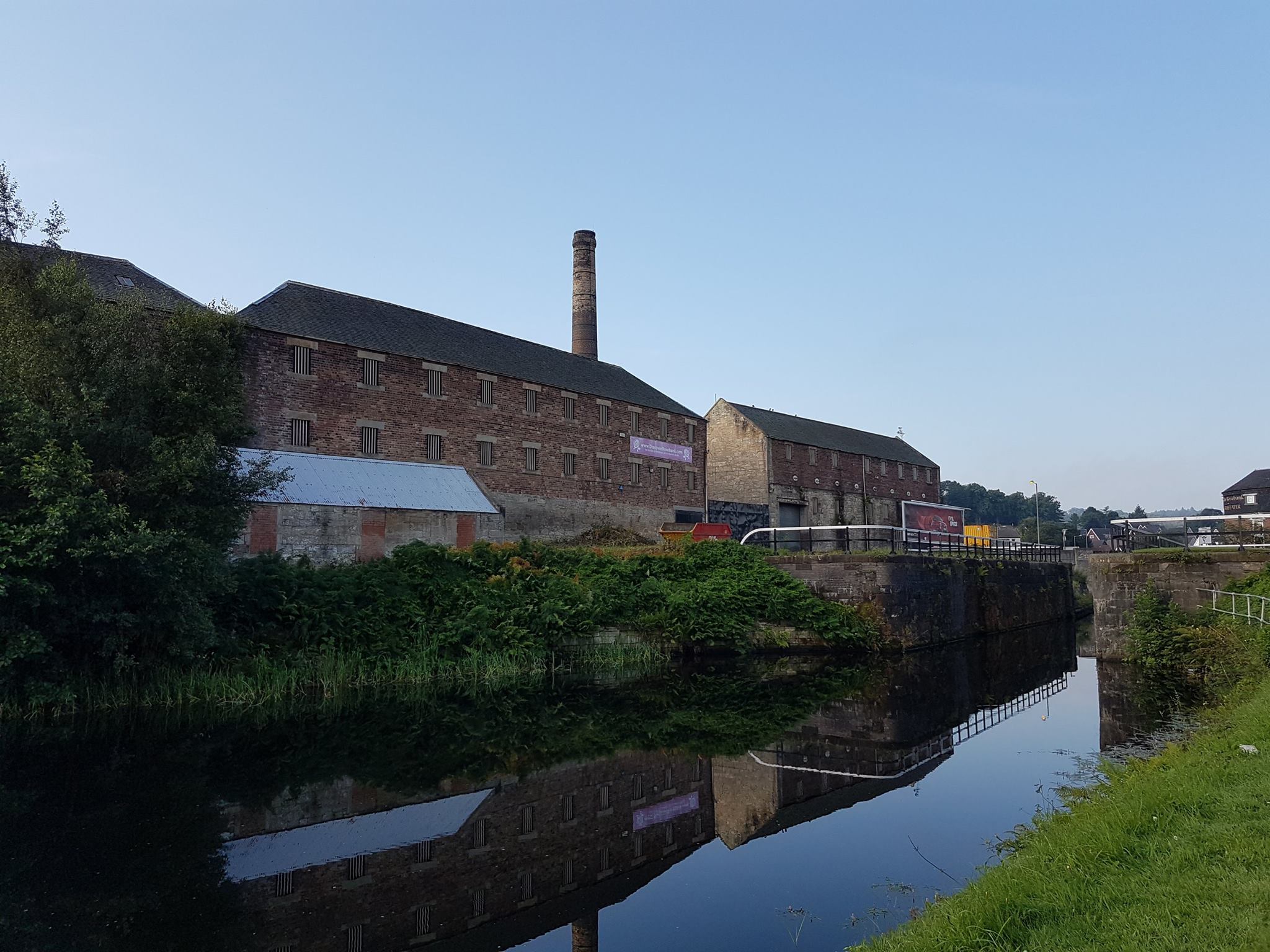 Rosebank's warehouses along the Forth & Clyde Canal. Photo courtesy Colin Taylor.