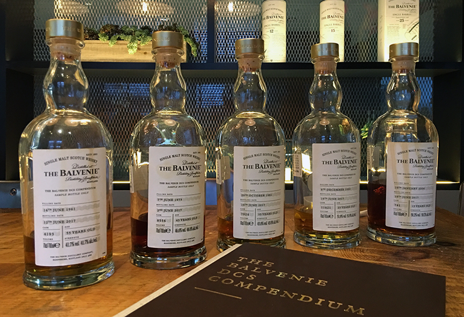 Tasting The Balvenie's DCS Compendium Chapter 3 single malts. Photo ©2017, Mark Gillespie/CaskStrength Media.