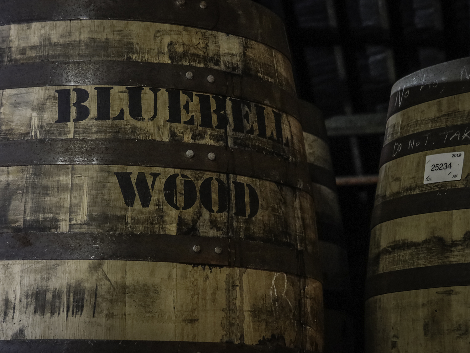 Barrels made from Bluebell Forest wood in a warehouse at Ireland's Midleton Distillery. Photo ©2018, Mark Gillespie/CaskStrength Media.