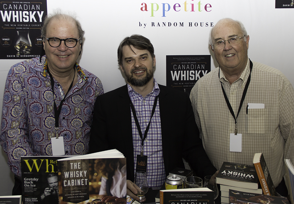 Davin de Kergommeaux (L), Mark Bylok (C), and Frank McDonald (R) tasted the whiskies for this month's episode. Photo ©2018, Mark Gillespie/CaskStrength Media.