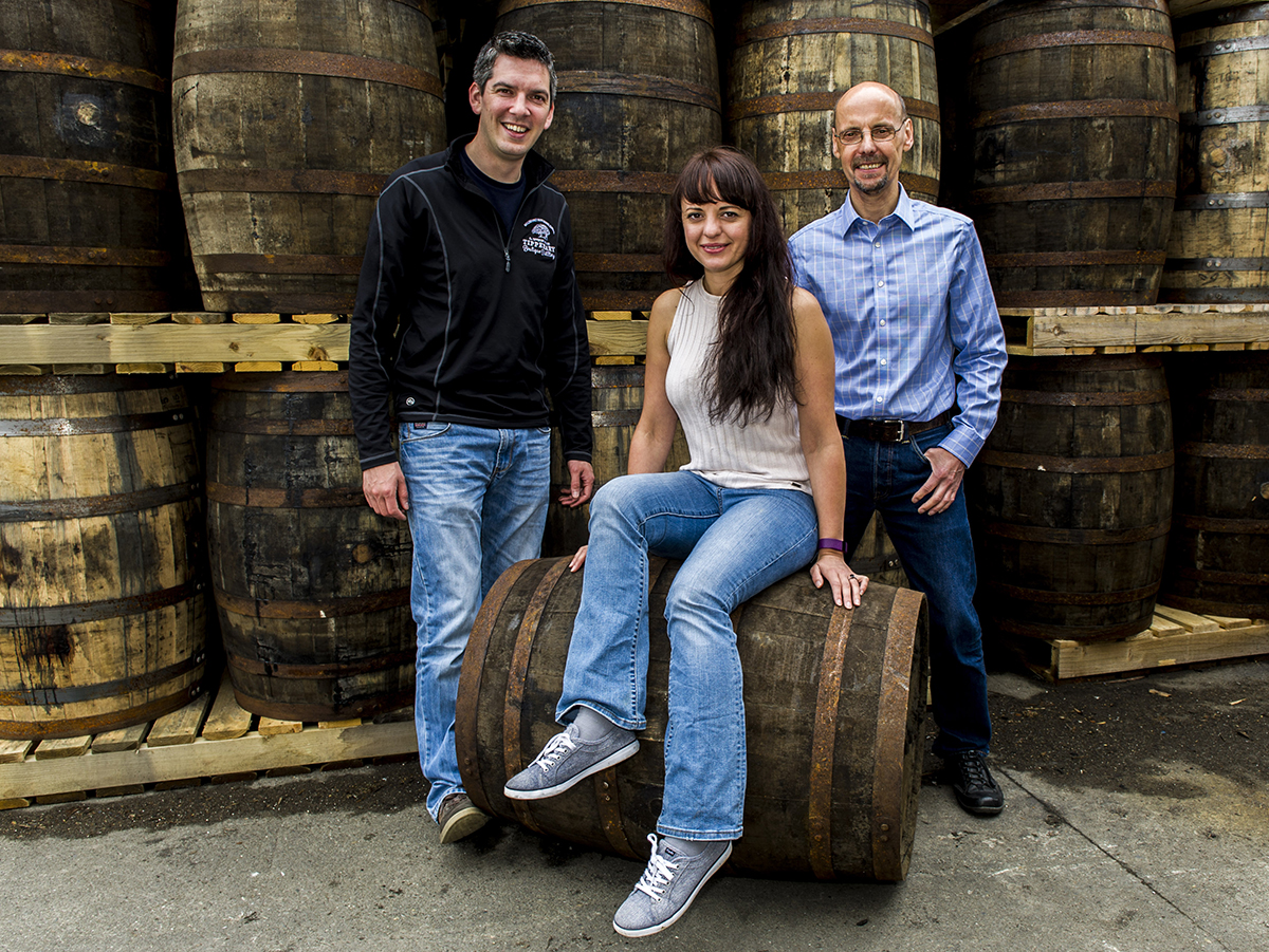 Liam Ahearn, Jennifer Nickerson, and Stuart Nickerson of Ireland's Tipperary Boutique Distillery. Photo courtesy Tipperary Boutique Distillery.