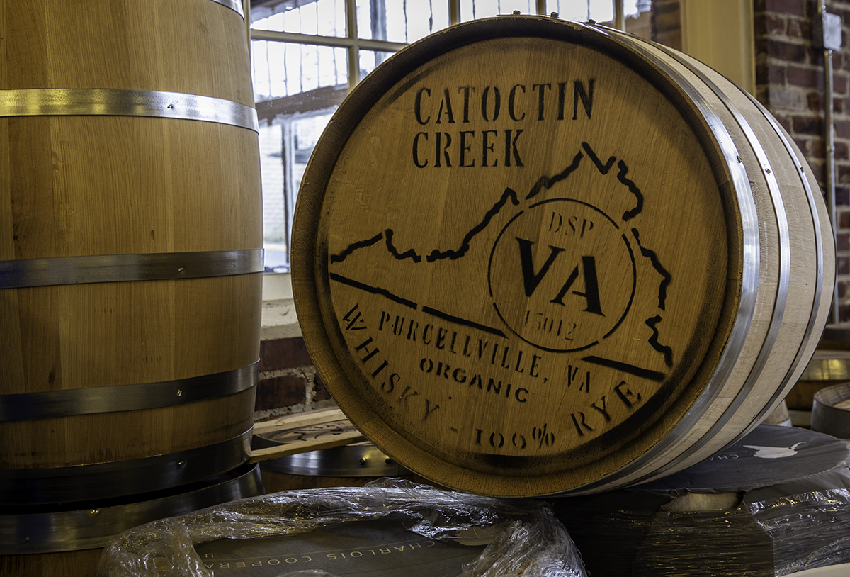 Barrels at the Catoctin Creek Distillery in Purcellville, Virginia. Photo ©2018, Mark Gillespie/CaskStrength Media.