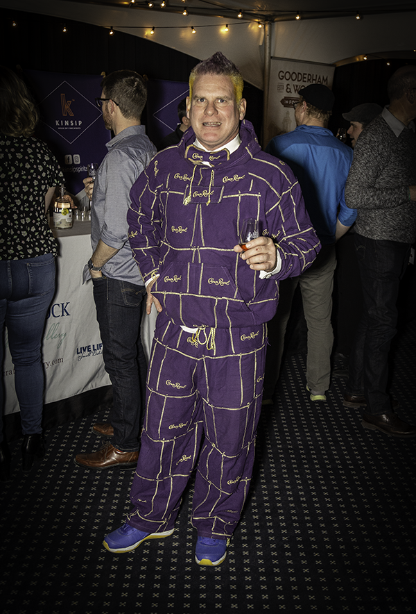 Wayne Pike and his Crown Royal outfit at the Wonderful World of Whisky Show in Cornwall, Ontario March 23, 2019. Photo ©2019, Mark Gillespie/CaskStrength Media. Wayne Pike and his Crown Royal outfit at the Wonderful World of Whisky Show in Cornwall, Ontario March 23, 2019. Photo ©2019, Mark Gillespie/CaskStrength Media.