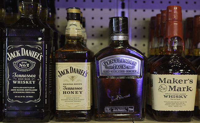 American whiskeys on a retail shelf. File photo ©2019, Mark Gillespie/CaskStrength Media.