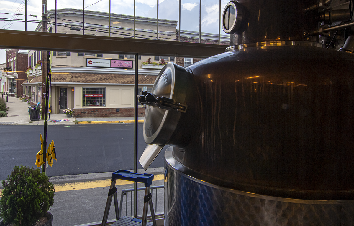 The still at Virginia's Catoctin Creek Distilling, one of the distilleries benefitting from the federal excise tax reduction. Photo ©2019, Mark Gillespie/CaskStrength Media.