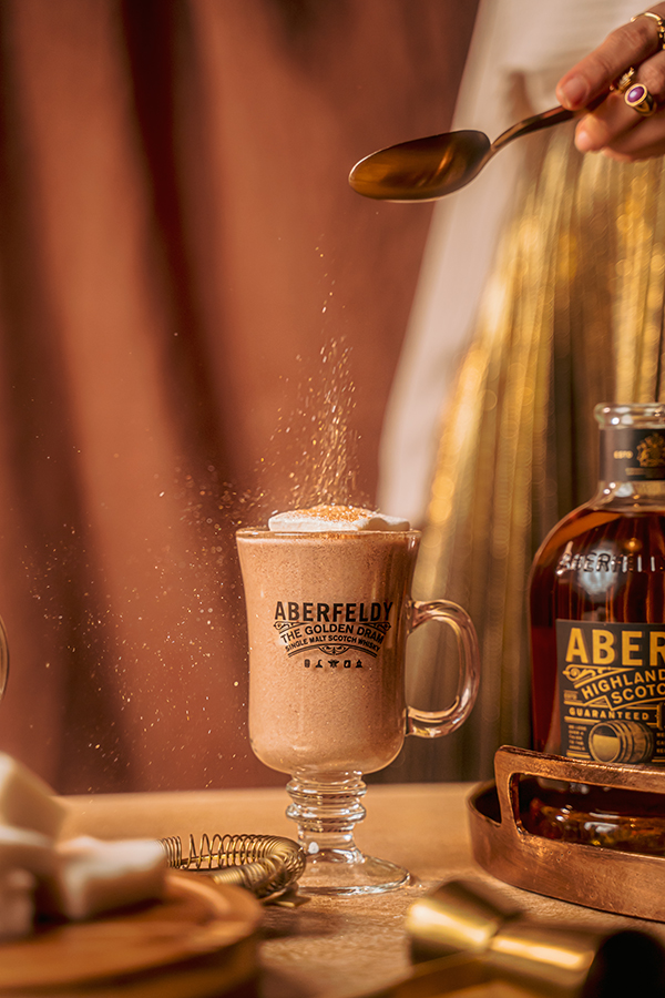 Aberfeldy's Golden Hot Chocolate. Image courtesy Aberfeldy/John Dewar & Sons.