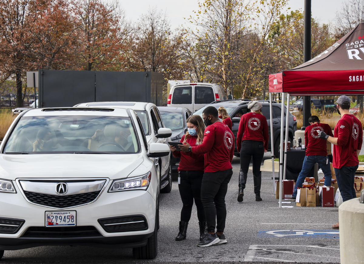 How do you handle a special distillery-only release in a pandemic? Sagamore Spirit Distillery in Baltimore turned to a curbside pick-up service Saturday for its second annual Penny's Proof Rye preview release, and people started lining up four hours in advance. Photo ©2020, Mark Gillespie/CaskStrength Media. How do you handle a special distillery-only release in a pandemic? Sagamore Spirit Distillery in Baltimore turned to a curbside pick-up service Saturday for its second annual Penny's Proof Rye preview release, and people started lining up four hours in advance. Photo ©2020, Mark Gillespie/CaskStrength Media.