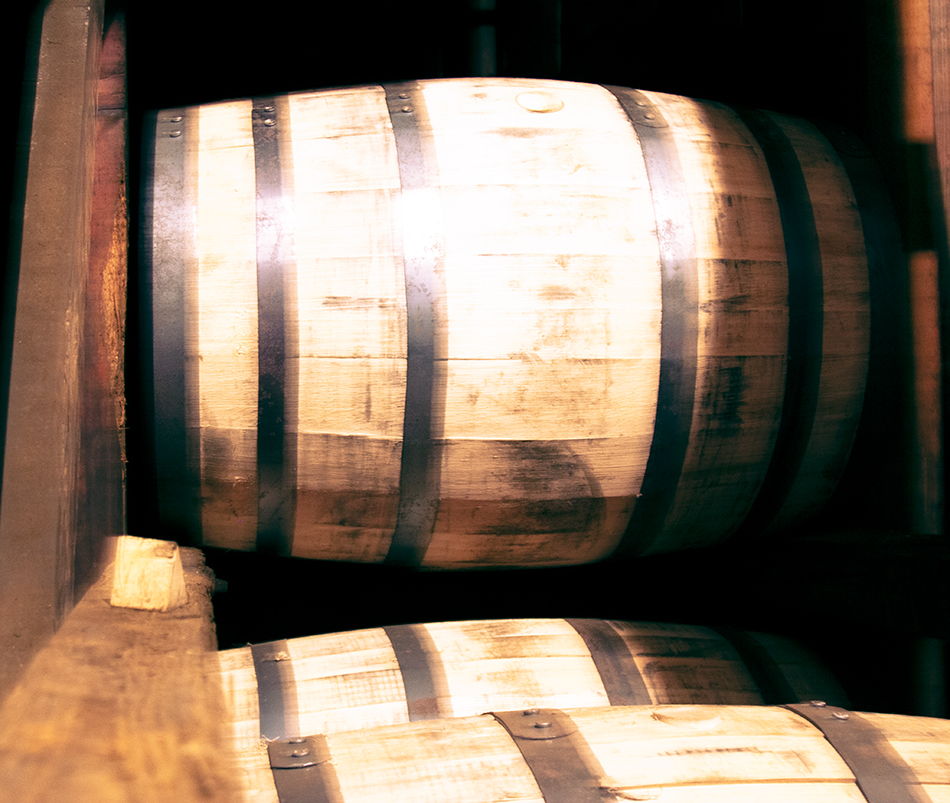 Whisky barrels in a rack. Image ©2021, Mark Gillespie/CaskStrength Media.