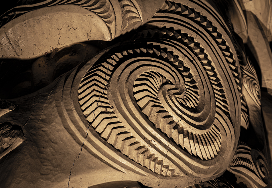 A traditional Maori wood carving in Christchurch's Victoria Square. Photo ©2021, Mark Gillespie/CaskStrength Media.