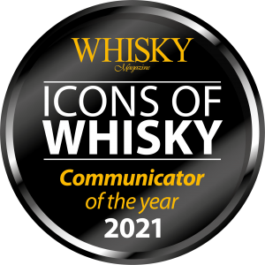 Whisky Magazine's 2021 Icons of Whisky America "Communicator of the year" logo. Image courtesy Paragraph Publishing.