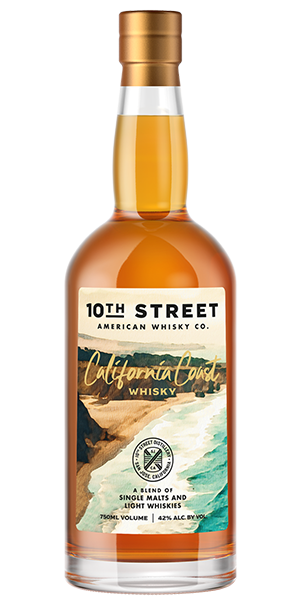 10th Street Distillery California Coast Whisky. Image courtesy 10th Street Distillery.