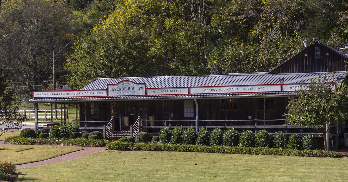 The Cascade Hollow Distillery visitors center in Tullahoma, Tennessee. File photo ©2021, Mark Gillespie/CaskStrength Media.