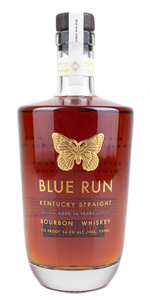 Blue Run 14 Year Old Small Batch Bourbon. Image courtesy Blue Run Spirits.