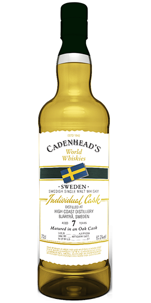 Cadenhead's High Coast 7 Year Old Single Cask. Image courtesy William Cadenhead Limited.