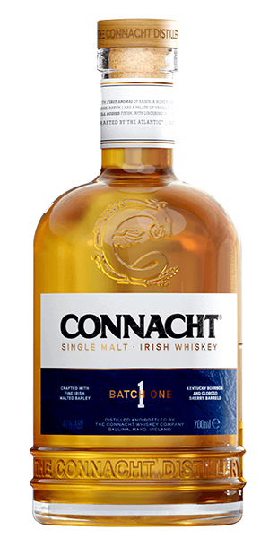 Connacht Irish Single Malt Batch #1. Image courtesy Connacht Whiskey Company.