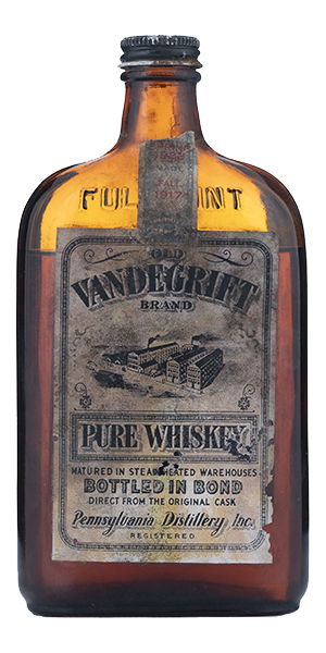 Old Vandegrift 1917 Bottled in Bond American Whiskey. Image courtesy Whisky Auctioneer.