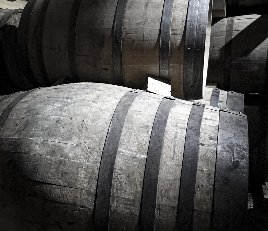 Wine barrels being used to mature whiskey. File photo ©2021, Mark Gillespie/CaskStrength Media.