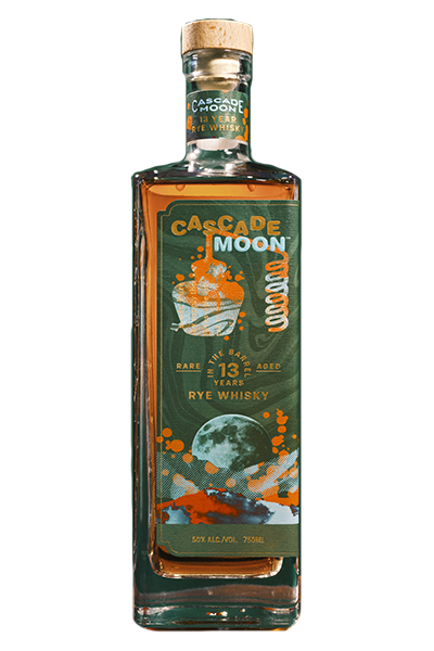 Cascade Moon 13 Year Rye Whiskey. Image courtesy Cascade Hollow Distilling Co./Diageo.