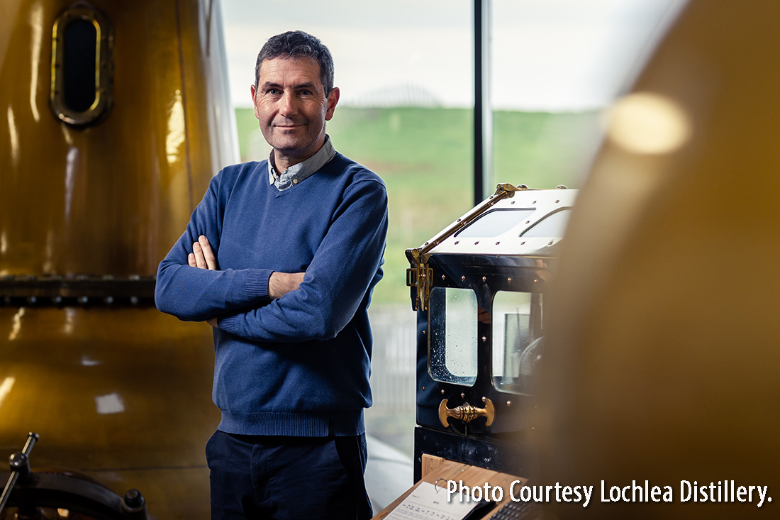Lochlea Distillery production director and master blender John Campbell. Image courtesy Lochlea Distillery.