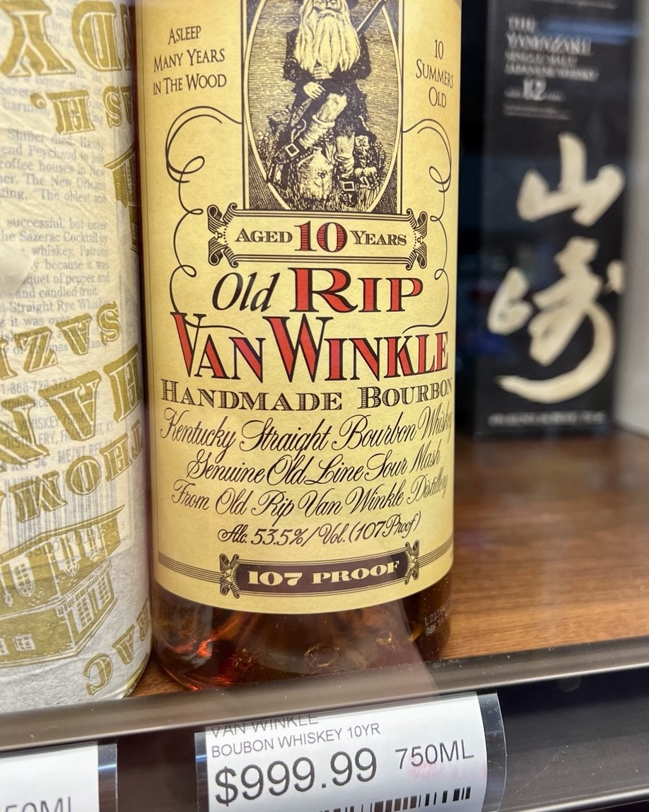 There’s a special place in Hell for people who charge this much for Van Winkle whiskies! That’s more than 10X the list price!!! 🤬