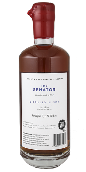 The Senator Barrel Proof Rye Whiskey. Photo ©2021, Mark Gillespie/CaskStrength Media.