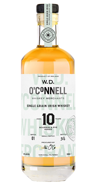 W.D. OConnell Single Grain Irish Whiskey. Image courtesy W.D. O'Connell Whisky Merchants.