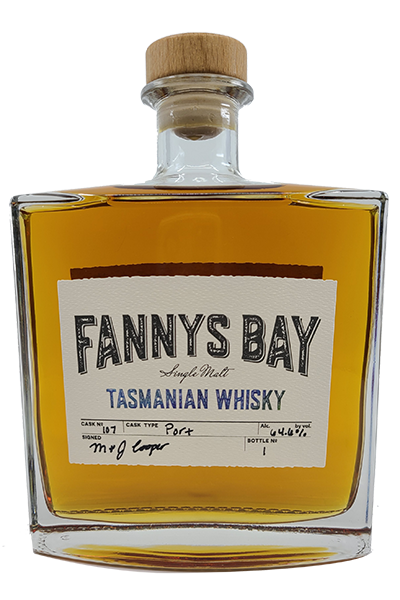 Fannys Bay Port Cask #107. Image courtesy Fannys Bay/Discovery Bottles.com.