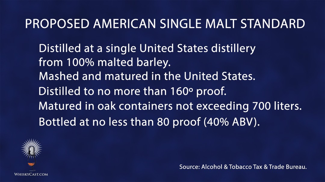 The TTB will publish its proposed definition for American Single Malt whiskies tomorrow in the Federal Register, opening a 60-day public comment period. Here's a brief (updated) outline of the proposal, and we have more details in the news section at the WhiskyCast web site.