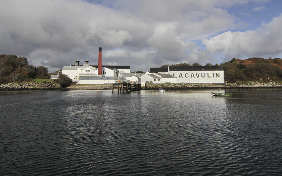 Lagavulin distillery as seen from Lagavulin Bay. File photo ©2022, Mark Gillespie/CaskStrength Media.