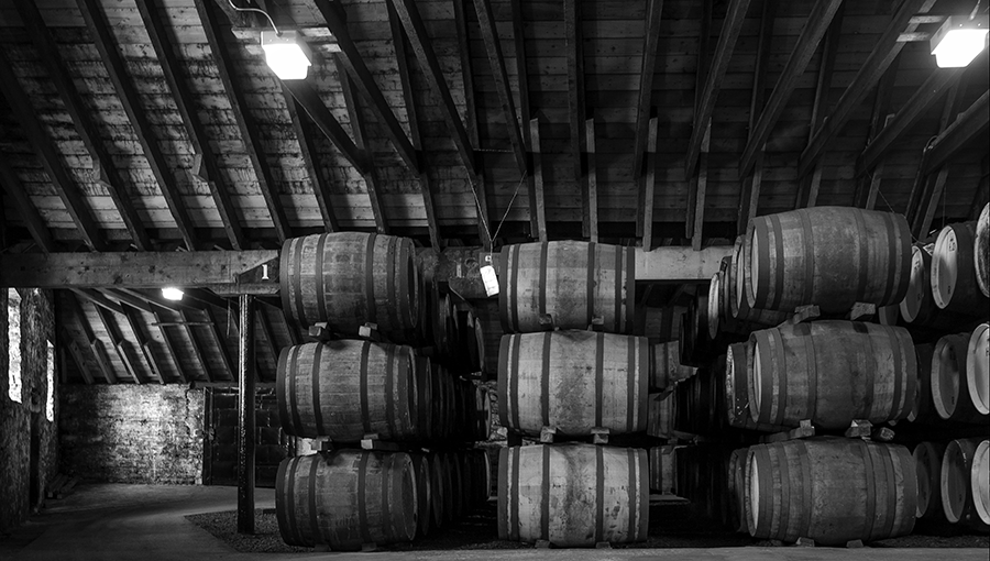 A maturation warehouse at Scotland's Highland Park Distillery. File photo ©2023, Mark Gillespie.