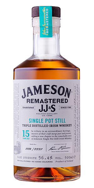 Jameson Remastered 15 Years Old. Image courtesy Irish Distillers.