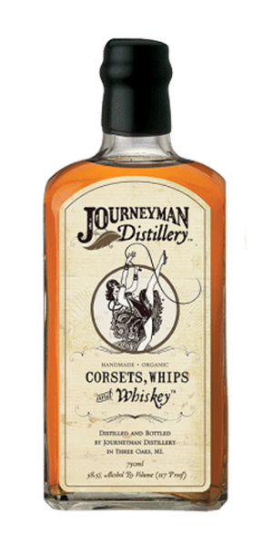 Journeyman Corsets, Whips, and Whiskey. Image courtesy Journeyman Distillery.