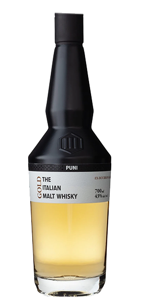 Puni Gold Italian Single Malt. Image courtesy Puni Distillery.