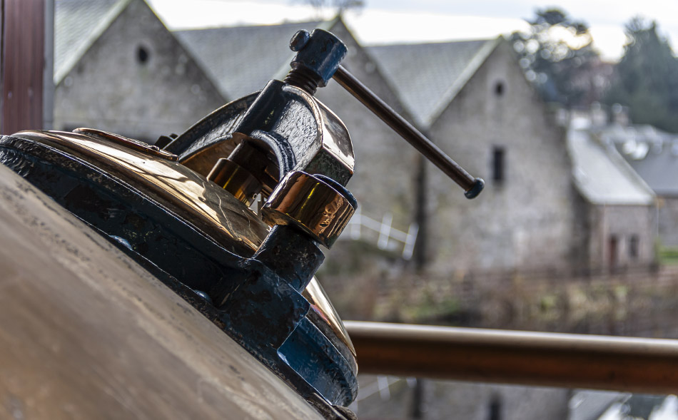 A still at Scotland's Royal Brackla Distillery. File photo ©2023, Mark Gillespie/CaskStrength Media.