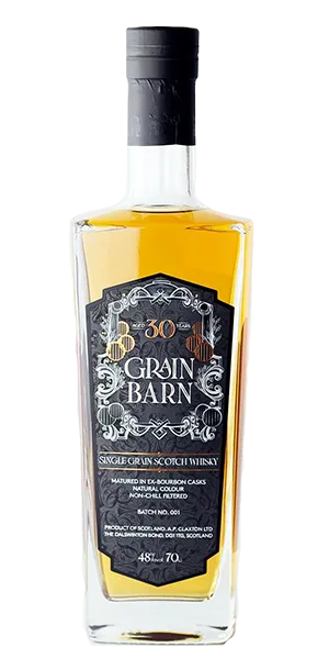 Claxton's Grain Barn Single Grain Scotch Whisky. Image courtesy A.P. Claxton Ltd.
