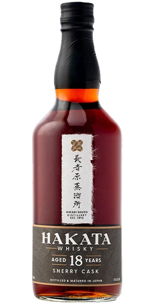 Hakata 18 Japanese Single Malt whisky. Image courtesy ImpEx Beverages.