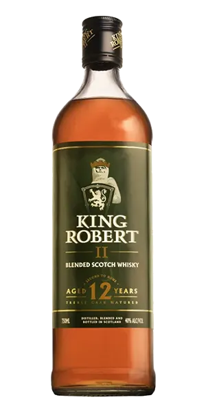 King Robert II 12 Year Old Blended Scotch. Image courtesy Ian Macleod Distillers.