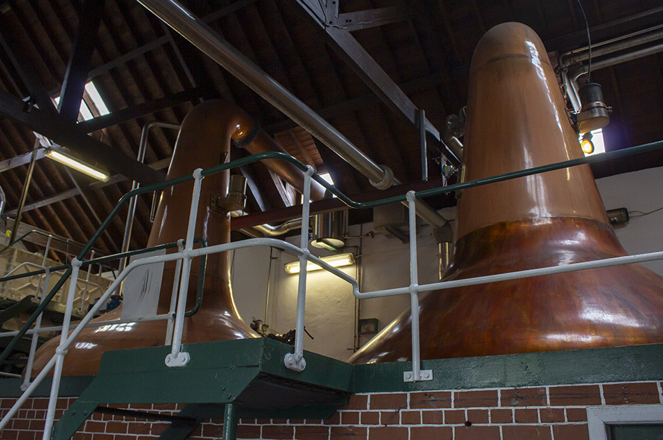 The stills at Speyburn Distillery. File photo ©2023, Mark Gillespie/CaskStrength Media.