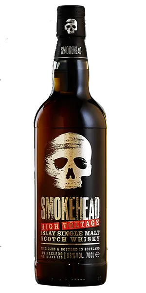 Smokehead High Voltage Islay Single Malt. Image courtesy Ian Macleod Distillers.