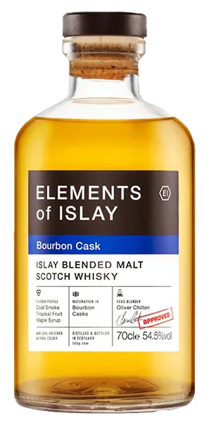 Elements of Islay Bourbon Cask Islay Blended Malt. Image courtesy Elixir Distillers.
