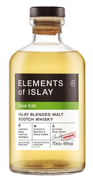 Elements of Islay Cask Edit Islay Blended Malt. Image courtesy Elixir Distillers.