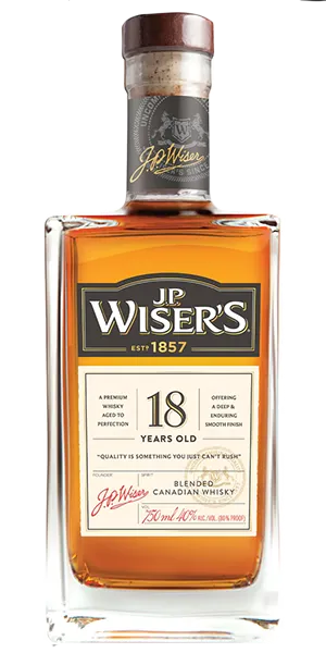 J.P. Wiser's 18 Year Old Canadian Whisky. Image courtesy Corby Spirits & Wine.