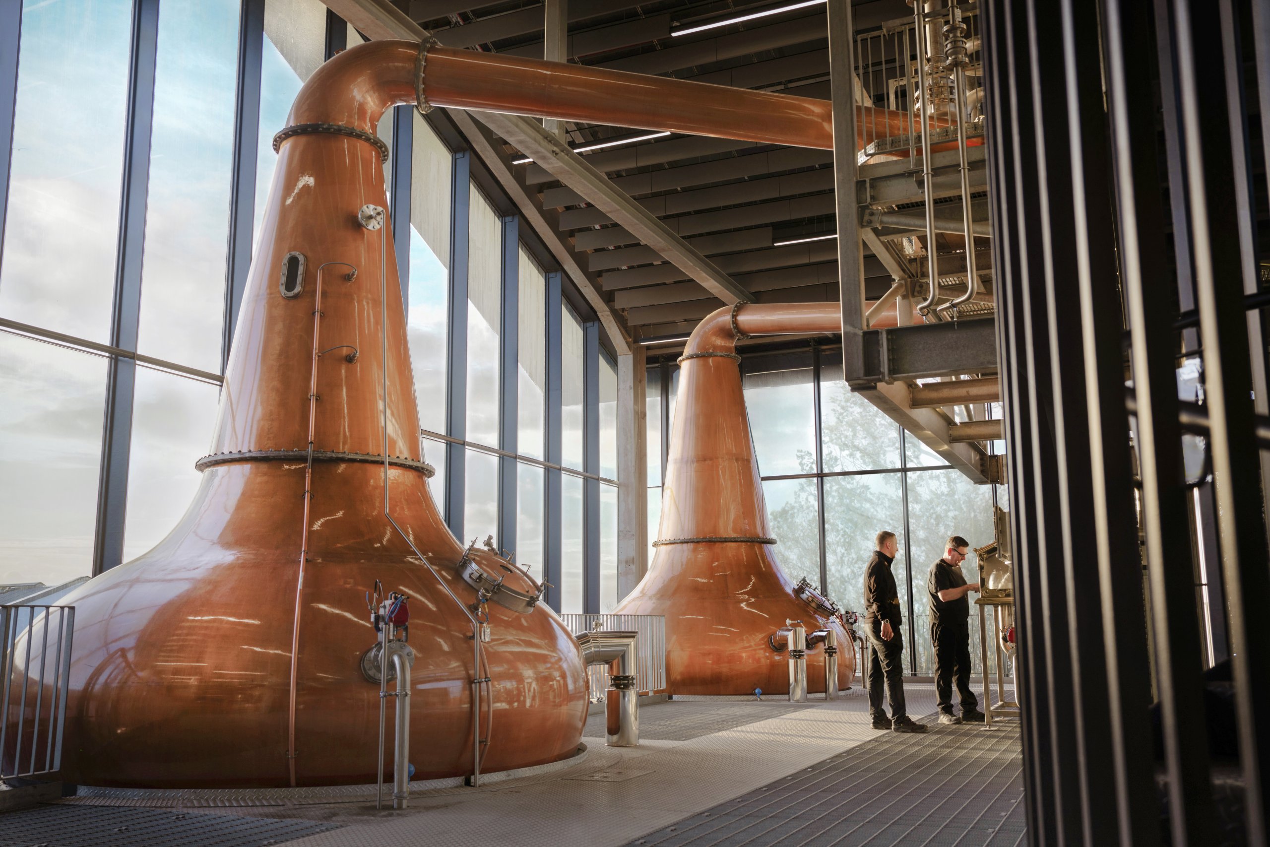Distillery workers take the cut at Port Ellen Distillery. Image courtesy Diageo.
