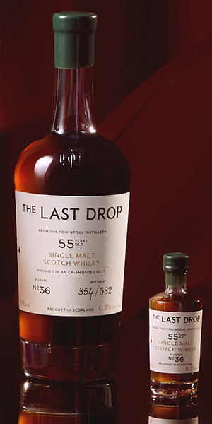 The Last Drop Tomintoul 55. Image courtesy The Last Drop Distillers of London.