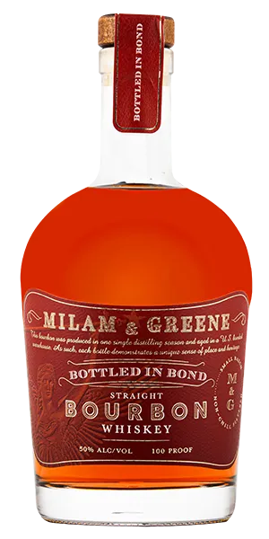 Milam & Greene Bottled in Bond Bourbon. Image courtesy Milam & Greene Distillery.
