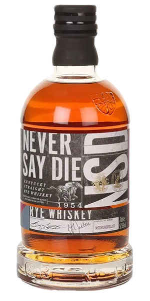 Never Say Die Rye Whiskey. Image courtesy Never Say Die Spirits.