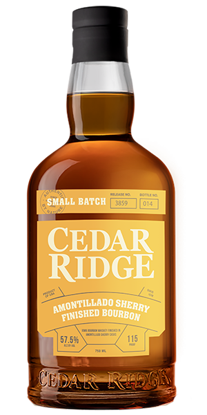 Cedar Ridge Amontillado Sherry Finished Bourbon. Image courtesy Cedar Ridge Distillery.